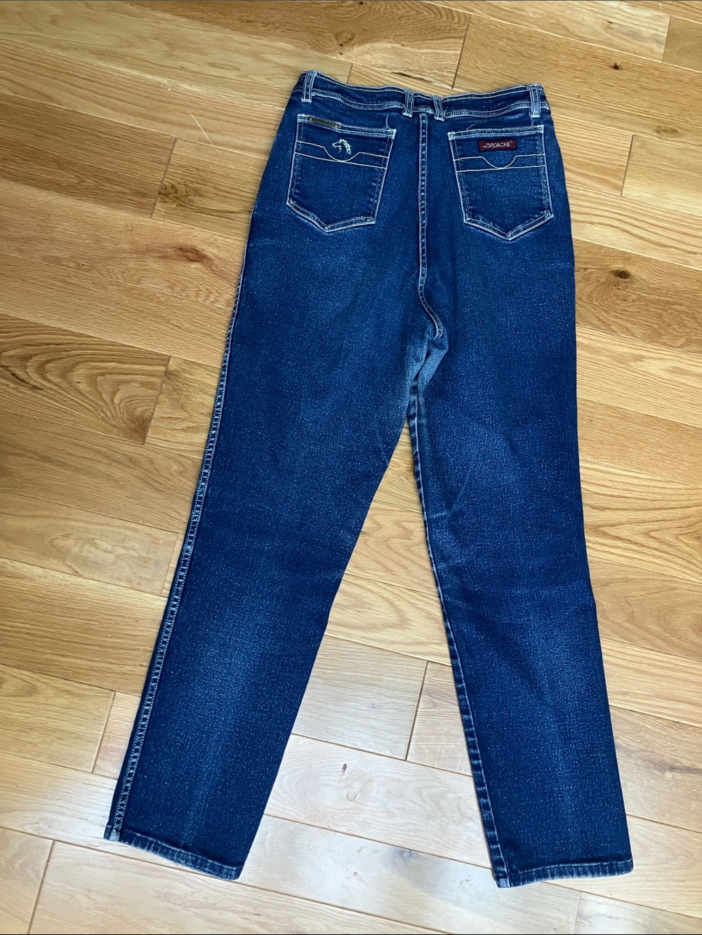 Vintage rare Jordache Straight-Leg high rise Dark Blue Jeans - Picture 7 of 10